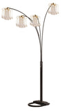 BLACK 4-HEAD CRYSTAL INSPIRED ARCH FLOOR LAMP B080P305703