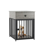 ZUN Dog Crate Furniture, Dog House, Decorative Dog Kennel with Drawer, Indoor Pet Crate End Table for W57868893