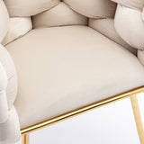 Luxury modern simple leisure velvet single sofa chair bedroom lazy person household dresser stool W117067862