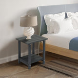 2-Tier Side Table, HDPE Adirondack Table Patio Side Table, Weather Resistant End Table Small 48670186