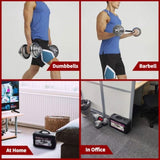 44Lbs Adjustable Dumbbell Set With 3 in 1 Dumbbell Barbell Metal Connecting Rod, Chromed Weights, 95222236