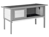 36" Single Deck Waterproof Wooden Chicken Coop Hen House Pet Animal Poultry Cage Rabbit Hutch Gray 17110053