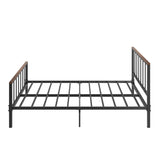Metal Platform Bed frame with Headboard and Footboard,Sturdy Metal Frame,No Box Spring Needed W57868844