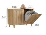 Sloping laundry basket with removable inner basket, concealed laundry basket, bathroom laundry W1706P465303