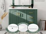 30'' Bathroom Vanity with Ceramic Sink Combo, Solid Wood Frame Bathroom Storage Cabinet, N710P191947F