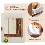 Bathroom Mirror Cabinet Wall Mounted,Medicine Cabinet,Over The Toilet Storage Cabinet with Shelves W3226P325706