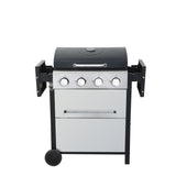 ZUN 4-Burner Propane Gas BBQ Grill, 34200BTU Output With Wire Enamel Cooking Grids For Outdoor Barbecue, W2938P208373