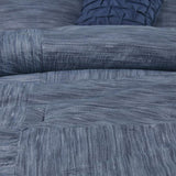7 Piece Printed Seersucker Comforter Set Navy Cal King B03597180