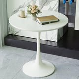 ZUN 31.5" White Round Dining Table, Tulip Table Kitchen Dining Table 2-4 People with MDF Table Top & W2189131694