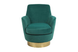 Velvet Swivel Barrel Chair, Swivel Accent Chairs Armchair for Living Room, Reading Chairs for W1361116852