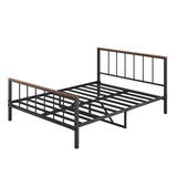 Metal Platform Bed frame with Headboard and Footboard,Sturdy Metal Frame,No Box Spring Needed W57868844