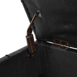 22 inches Anti-scratch Leather Storage Ottoman, Pet Friendly Entryway Bench with Golden Stainless W1191P196355