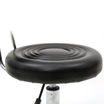 ZUN Round Shape Adjustable Salon Stool with Back and Line Black 29871662