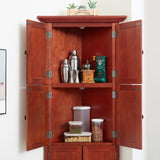 4-Tier 72" Corner Kitchen Pantry Storage Cabinet with 8 Doors Tall Storage Cabinet, Corner Cabinet W2275P269082