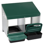 ZUN 2 Compartment Roll Out Nesting Box with Plastic Basket, Egg Nest Box Laying Box Hens 49949210