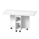 Folding Drop Leaf Dining Table Set for 4 with 4 Chairs, Space Saving Foldable Dining Table with 27098280