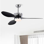 ZUN 52'' ABS Ceiling Fan with Lights and DC Remote, DC Motor Modern Ceiling Fan with 3 ABS Fan W1592P162701