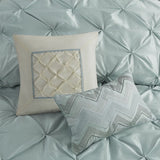 7 Piece Tufted Comforter Set Seafoam King B03597127