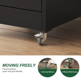 5 Drawer Metal Vertical File with Lock on Wheels for Home Office,Heavy Duty Metal Storage T2398P310087