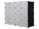 16 Cube Organizer Stackable Plastic Cube Storage Shelves Design Multifunctional Modular Closet 12112810