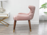 Lindale Contemporary Velvet Upholstered Nailhead Trim Accent Chair, Pink T2574P164506