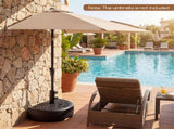 Refillable Half-Round Patio Umbrella Base, 55 LBS Mixed Fill Capacity for Secure Stability 93660627