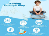 Light blue children's sensory rotating chair 360 &deg rotation, 220 pound capacity, planetary 95774985