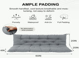 Outdoor Swing Cushions 60 Inch, Waterproof 4" Thick Porch Swing Cushion Replacement with Backrest 89043150