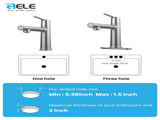 Chrome Single Handle Bathroom Faucet for 1 or 3 Holes ,Fountain and Flow Mode Two-in-one 82677170