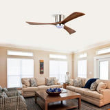 52" Ceiling Fan with Lights Remote Control,Quiet DC Motor 3 Wood Blade Ceiling Fans 6 Speed W1592P278238
