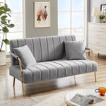 ZUN [New Design] Modern and comfortable beige Australian cashmere fabric sofa, comfortable loveseat with W2272P143269