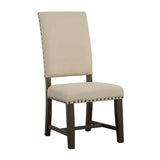 Beige and Smokey Black Upholestered Side Chair B062P153669