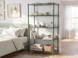 5-Layer Adjustable Display Rack Iron Household Shelf with Adjustable Feet 29.13*13.39*59.06in Forest 83121925