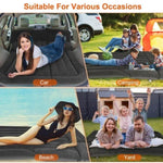 ZUN Air Mattress,SUV Air Mattress Thickened Camping Bed Cushion with Pillow Air Pump Storage Bag PVC 94429117