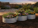 Round Galvanized Steel Raised Garden Bed 242411.5 In Outdoor Planter for Vegetables Herbs Flowers 33822386