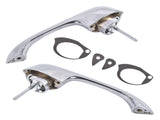 2x Chrome Exterior Door Handles Fits for Chevy Camaro Pontiac Firebird 1967-1969 44247993