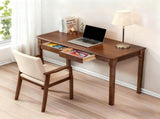 Solid Wood Desk with Drawers, Standing Desk with Smooth Edges, Home Office Desk for Small Spaces, W3204P383053