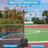 ZUN Portable Basketball Hoop & Goal Basketball Stand Height Adjustable 6.2-8.5ft with 35.4Inch 27592216