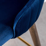 Leland Fabric Upholstered Wingback Bar Stools, Set of 2, Blue T2574P165110