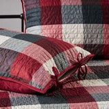 6 Piece Reversible Plaid Daybed Cover Set Red Daybed B03597555