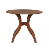 Walnut Round Dining Table 39.4" Traditional Solid Wood Legs, Timeless Elegance, Ideal Focal Point N842P315206D