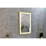 42x24 Inch LED Frontlit Bathroom Mirror with Metal Frame, Wall Mounted Vanity Mirror with Smart 48886599