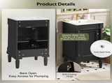 18" French Style Bathroom Cabinet with Storage, Small Space Solution with Ceramic Sink, Adjustable N710P415332B