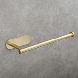 Stainless Steel Towel Holder Adhesive Lengthen Toilet Paper Holder for 2 Roll Papers, Brushed Gold 77105360