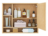 2 in 1 Mirrored Bathroom Wall Cabinet, Space-Saving Medicine Cabinet with Hidden Storage & Shelves 28407532