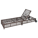 TREXM Outdoor Lounge, Patio Chaise Lounge with 5-Position Backrest, Rattan Outdoor Lounge N715P207900D