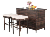 Bar Table And Bar Stool Three-Piece Set Brown Gradient 56323534
