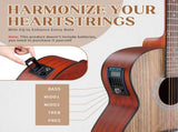 KMA201 41-inch walnut top acoustic guitar with matte binding, comes with a 15W amplifier, bag, 84449469