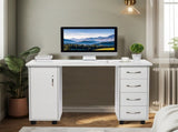 Manicure Nail Table with Drawer White 76449024