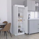 Nepal Pantry Cabinet, Space-Efficient 2-Door Design with Multiple Shelves B070P173199
